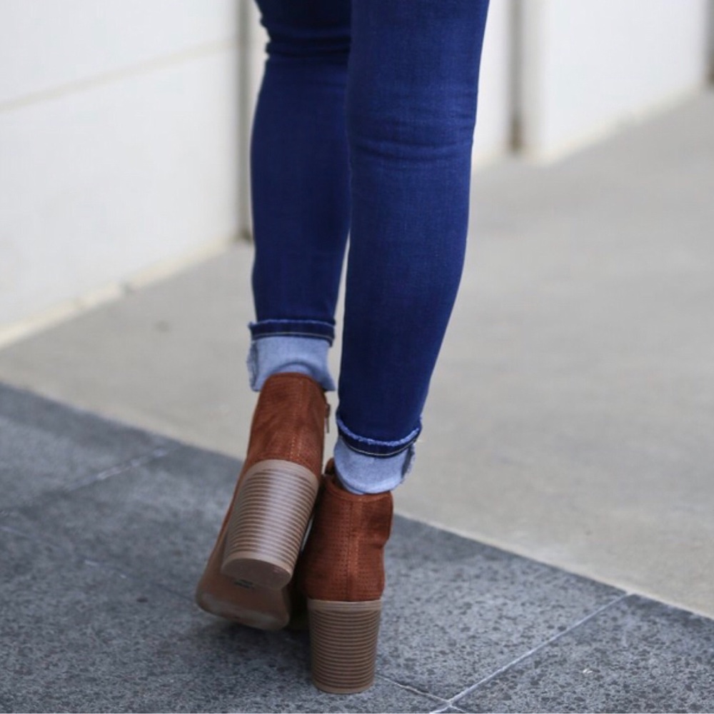 Perforated Ankle Booties - Picture 6 of 7